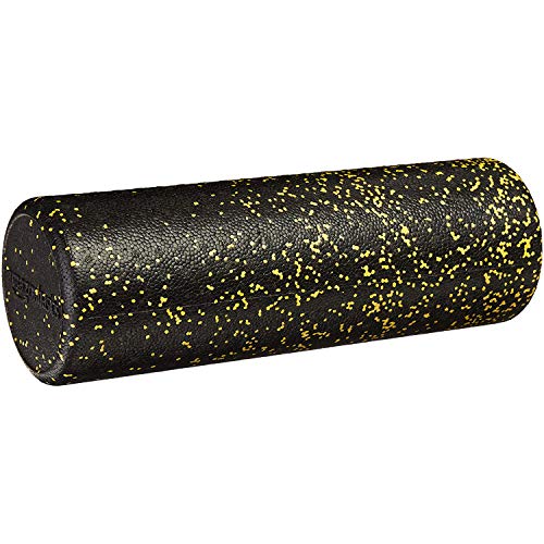 Amazon Basics High-Density Round Foam Roller for Exercise and Recovery - 18-inch, Yellow Speckled