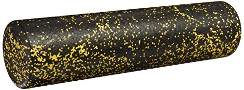 Amazon Basics High-Density Round Foam Roller for Exercise and Recovery - 24-Inch, Yellow Speckled