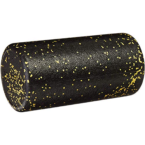 Amazon Basics High-Density Round Foam Roller for Exercise and Recovery - 12-inch, Yellow Speckled