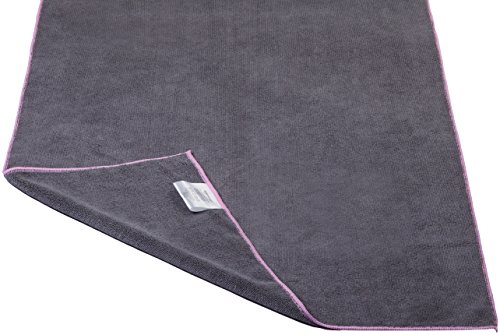 Amazon Basics Hot Yoga Mat Towel - 72 x 24 Inches, Grey and Pink