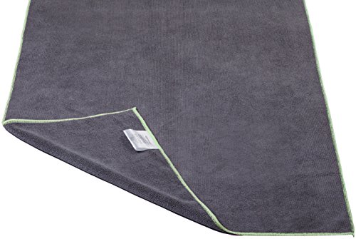 Amazon Basics Hot Yoga Mat Towel - 72 x 24 Inches, Grey and Green