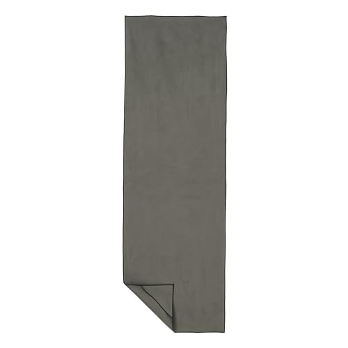 Amazon Basics Hot Yoga Mat Towel, Soft Microfiber, Non-Slip, Absorbent, 74" x 24", Gray