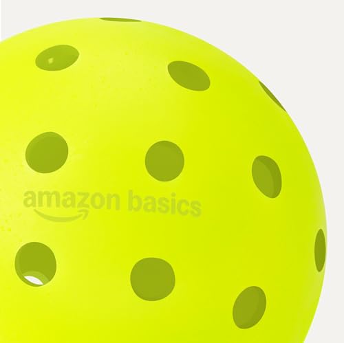 Amazon Basics Outdoor Pickleball Balls, USAPA Approved for Tournament Play, Durable Construction, Balanced and Consistent Performance, Yellow, 12-Pack view 3