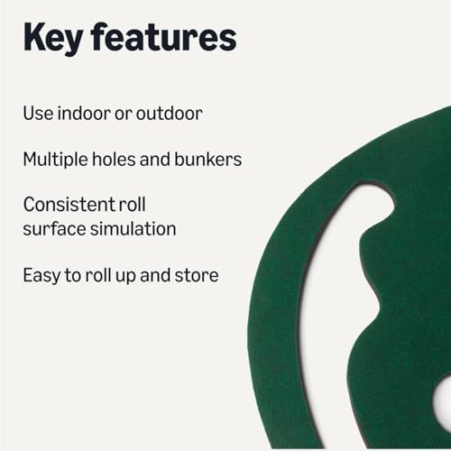 Amazon Basics Par Three Golf Putting Green Practice Training Mat, 3' x 9'