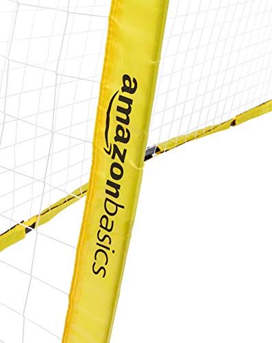 Amazon Basics Portable Easy-Up Soccer Goal - 12 x 6 Feet, Yellow