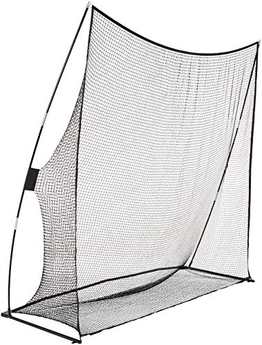 Amazon Basics Portable Golf Practice Hitting Net for Indoor/Outdoor Swing Training, Quick Setup, 8 Feet x 8 Feet, Black
