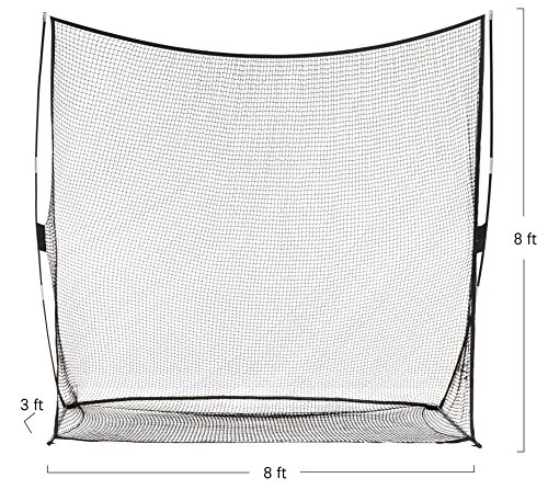 Amazon Basics Portable Golf Practice Hitting Net for Indoor/Outdoor Swing Training, Quick Setup, 8 Feet x 8 Feet, Black view 2