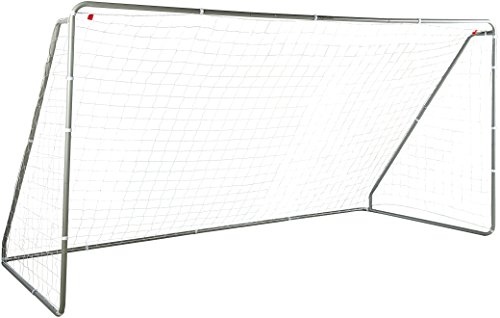 Amazon Basics Soccer Goal Frame With Net - 12 x 6 x 5 Foot, Steel Frame
