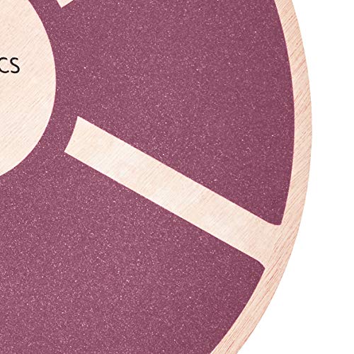 Amazon Basics Wood Wobble Balance Board - 16.2 x 16.2 x 3.6 Inches, Purple view 3