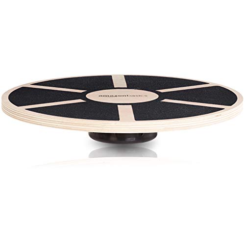 Amazon Basics Wood Wobble Balance Trainer Board, Slip Resistant, for Exercise and Core Strength, 265 lb Weight Capacity, Black view 2