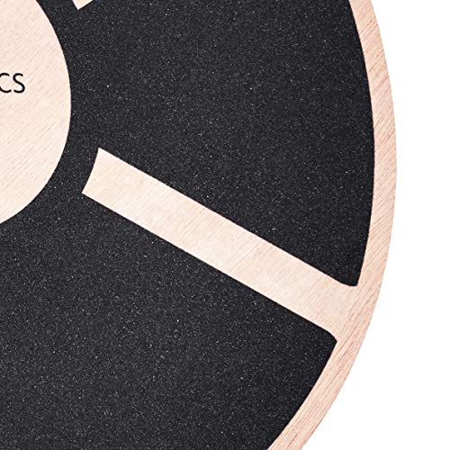 Amazon Basics Wood Wobble Balance Trainer Board, Slip Resistant, for Exercise and Core Strength, 265 lb Weight Capacity, Black view 3