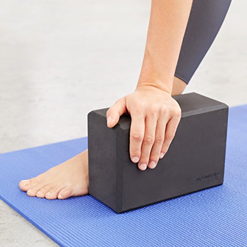 Amazon Basics Yoga Block, Set of 2, 4 X 9 X 6", Black