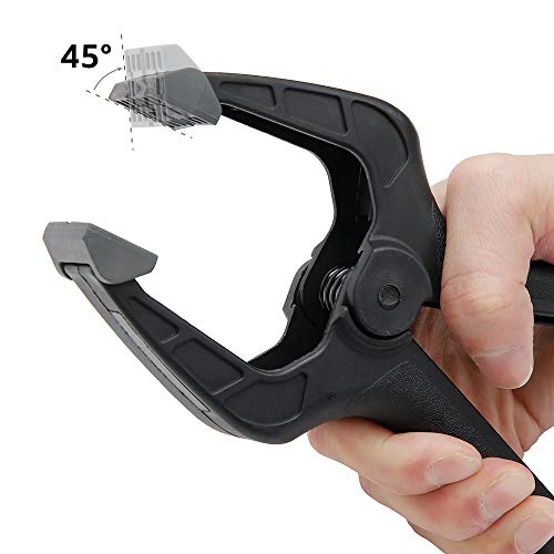 Amazon Basics 14-Piece Nylon Spring Clamp Set, 6 Pack of 3-3/8-inch, 4 Pack of 4-1/2-inch, 4 Pack of 6-1/2-inch, Black/Grey