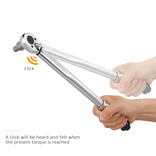 Amazon Basics 3/8-inch Drive Click Torque Wrench Ratchet, 15-80 ft.-lb, 20.4-108.5 Nm view 3