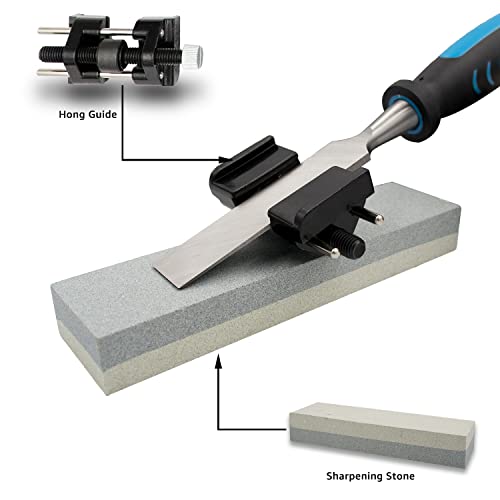Amazon Basics 8-Piece Wood Chisel Set for Woodworking, with Honing Guide, Sharpening Stone and Storage Case, 1/4" - 1-1/2" view 3