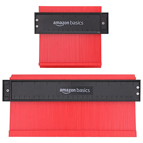 Amazon Basics Contour Gauge Set of 2, 5-inch and 10-inch Profile, 10-inch dimensions: 10.2 x 5.1 x 0.8 inches, 5-inch dimensions: 5 x 5.1 x 0.8 inches (LxWxH)