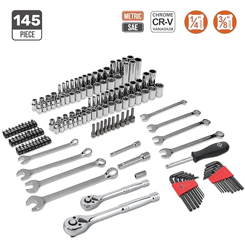 Amazon Basics Mechanic's Socket Tool Set With Case, Metric Sizes, 145-Piece view 2