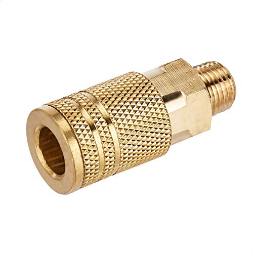 Amazon Basics Quick Connect Brass Air Coupler and Plug Kit - 1/4-Inch NPT Fittings, 14 count (Pack of 1)