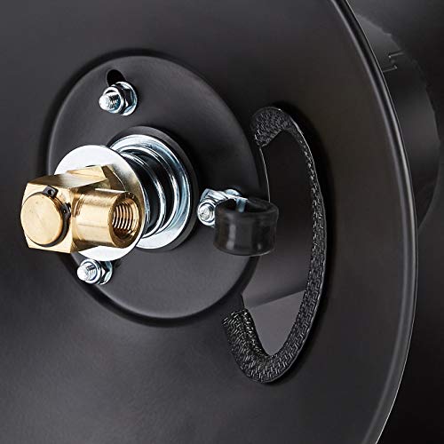 Amazon Basics Retractable Air Hose Reel - Fits 3/8-Inch × 50-Feet Air Compressor Hoses, Hoses Excluded, Not for Water/Pressure Washers, 300PSI, Black