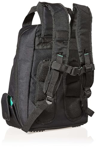 Amazon Basics Tool Backpack with LED Light, 55 Pockets, Padded Shoulder Straps, Tool Storage Bag, Black view 3