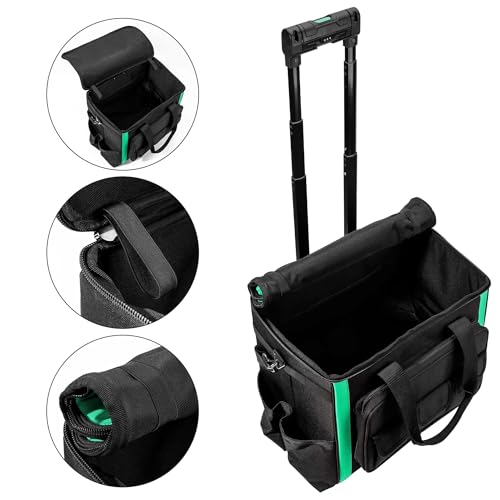 Amazon Basics Tool Rolling Bag, Black, 20 Pockets (Previously Denali Brand)