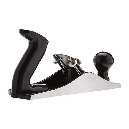 Amazon Basics Woodworking Hand Planer - No.4 Adjustable Bench Plane with 2-Inch Blade for Wood Smoothing, Grey/Black