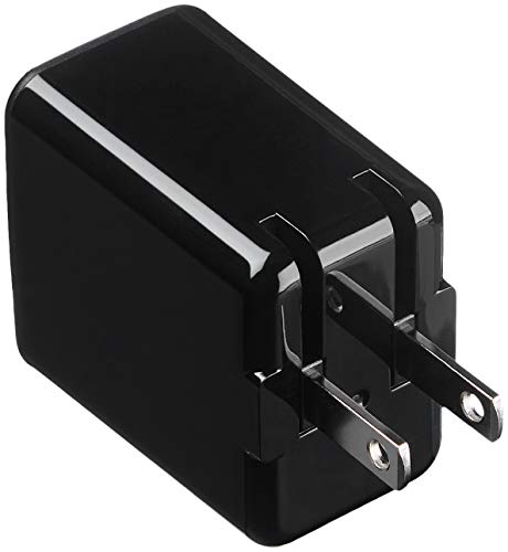 Amazon Basics 12W One Port USB-A Portable Wall Charger (2.4A) for Phones (iPhone 16/15/14/13/12/11/X, Samsung, and more), 2-Pack, Black view 3