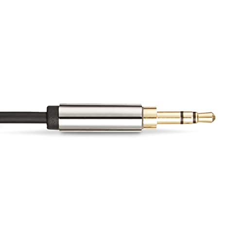 Amazon Basics 2-Pack 3.5mm Stereo Audio Cable for Car Stereo, Speaker or Subwoofer with Gold-Plated Plugs, Smartphone Compatible, 4 Foot, Black view 2