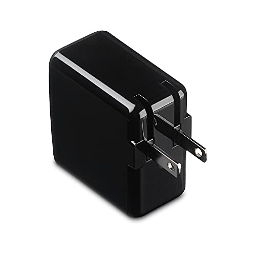 Amazon Basics 24W Two-Port USB-A Wall Charger for Multiple Devices, Space-Saving Design, 12W 2.4A per Port, for iPhone 16/15/14/13/12/11/X, Samsung, and More, Black view 3