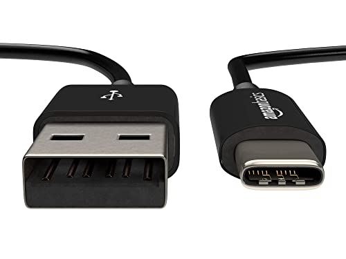 Amazon Basics USB-C to USB-A 2.0 Fast Charger Cable, 480Mbps Data Transfer Speed, USB-IF Certified, for Apple iPhone 16/15, iPad, Samsung Galaxy, Tablets, Car, 3ft, Black view 2