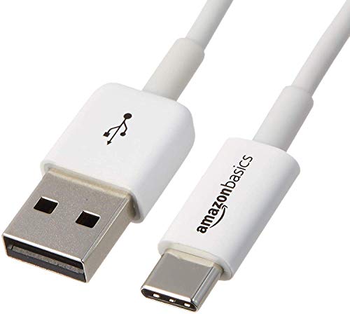 Amazon Basics USB-C to USB-A 2.0 Fast Charger Cable, 480Mbps Speed, USB-IF Certified, for Apple iPhone 16/15, iPad, Samsung Galaxy, Tablets, Laptops, 6ft, White