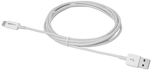 Amazon Basics USB-C to USB-A 2.0 Fast Charger Cable, 480Mbps Speed, USB-IF Certified, for Apple iPhone 16/15, iPad, Samsung Galaxy, Tablets, Laptops, 6ft, White view 3