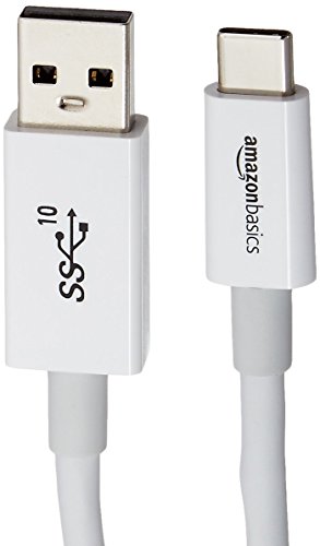 Amazon Basics USB-C to USB-A 3.1 Gen 2 Adapter Fast Charger Cable, 10Gbps High-Speed, USB-IF Certified, for Apple iPhone 16/15, iPad, Samsung Galaxy, Tablets, Laptops, 3 Foot, White