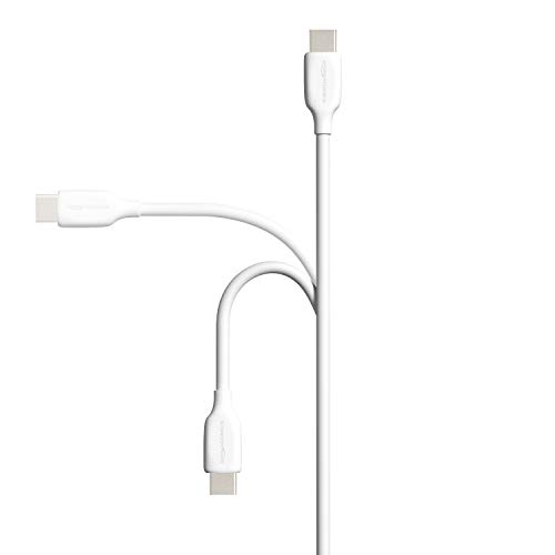 Amazon Basics USB-C to USB-C 2.0 Fast Charging Cable, 480Mbps Speed, USB-IF Certified, for Apple iPhone 16/15, iPad, Samsung Galaxy, Tablets, Laptops, 3 Foot, White view 2