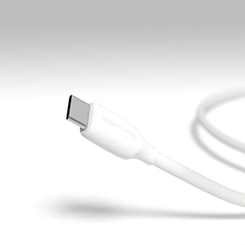 Amazon Basics USB-C to USB-C 2.0 Fast Charging Cable, 480Mbps Speed, USB-IF Certified, for Apple iPhone 16/15, iPad, Samsung Galaxy, Tablets, Laptops, 3 Foot, White view 3