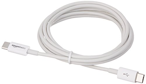 Amazon Basics USB-C to USB-C Fast Charger Cable, 480Mbps Speed, USB-IF Certified, for Fast Charging Apple iPhone 16/15, iPad, MacBook, Samsung Galaxy, Tablets, Laptops, 6 Foot, White